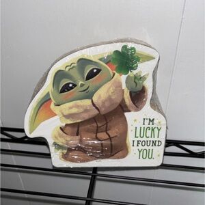 Star Wars grogu small wooden sign